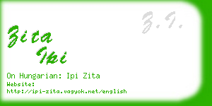 zita ipi business card